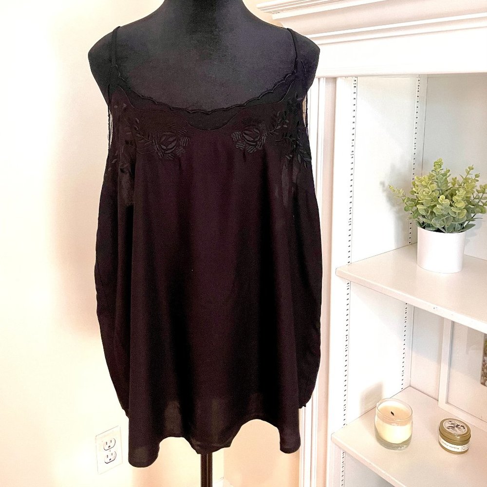 Lucky Brand Womens Black Camisol, Size XL, NWT